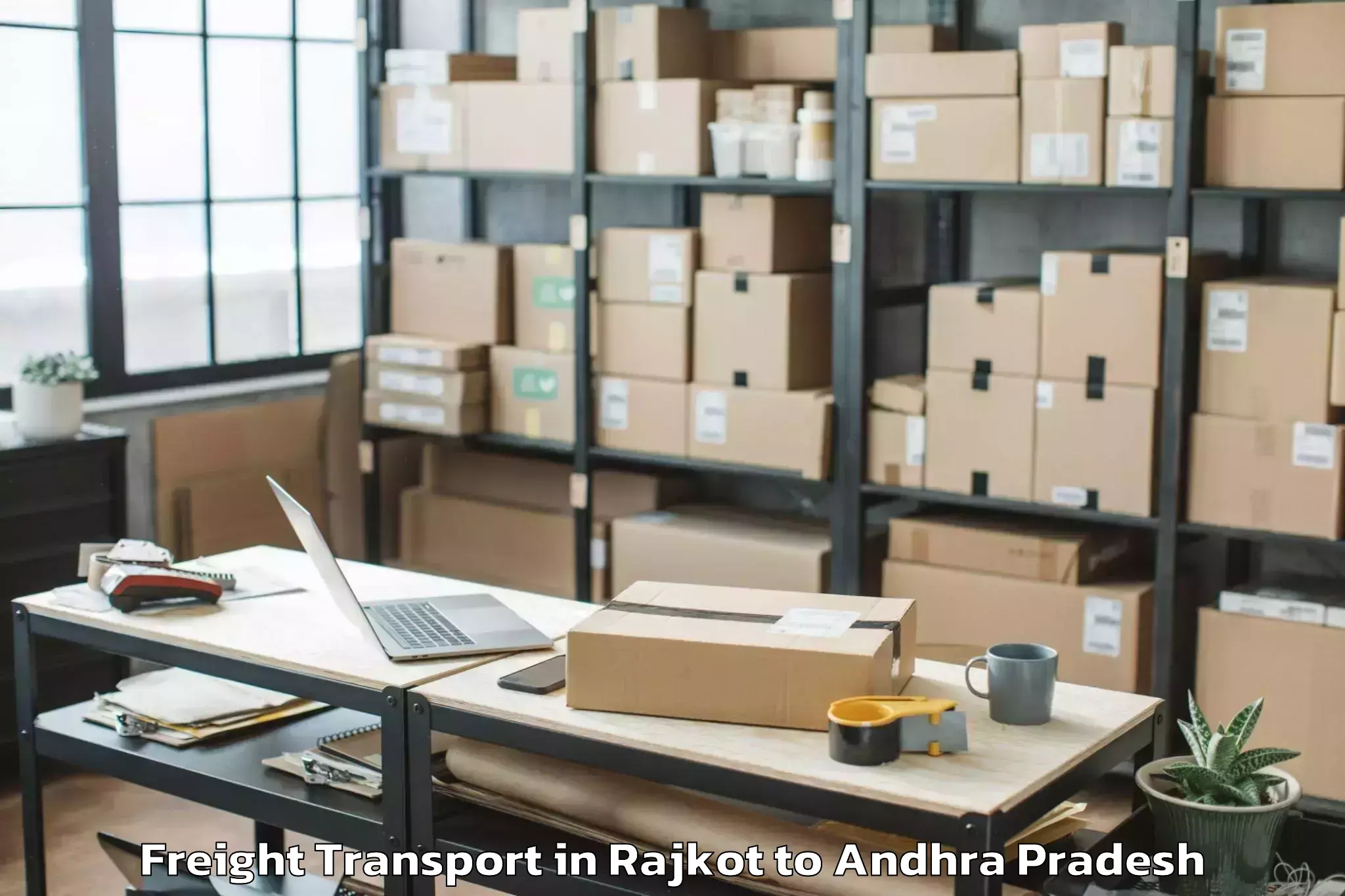 Top Rajkot to Dr Ysr Architecture And Fine A Freight Transport Available